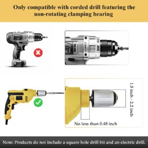 Garaook Square Hole Drill Bit Adapter, Galvanize Mortising Attachment for Drill Press, Only Compatible with Bench Drill Press and Corded Drill Featuring The Non-Rotating Clamping Bearing