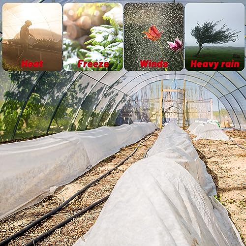 6 Mil Clear Greenhouse Plastic Sheeting,Transparent Plastic Film for Greenhouse, Resistant Polyethylene Film for Farm,Garden (6.5ftx9.8ft)