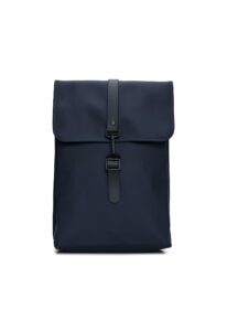 rains rucksack for men and women - waterproof backpack for commutes on bike or foot (navy)
