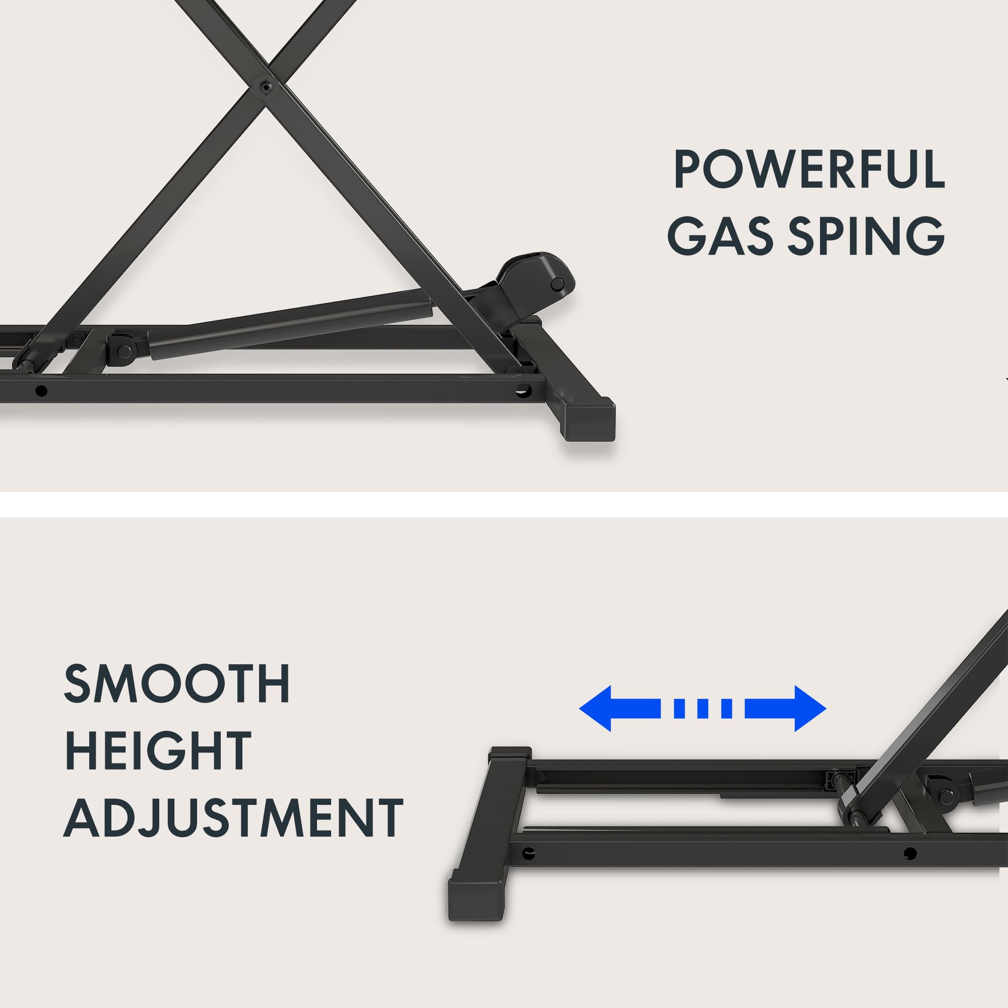 FLEXISPOT Height Adjustable 32in Standing Desk Converter Sit to Stand up Desk Riser Computer Workstation with Wide Keyboard Tray 2-Tier Desktop Black (32'', Black)