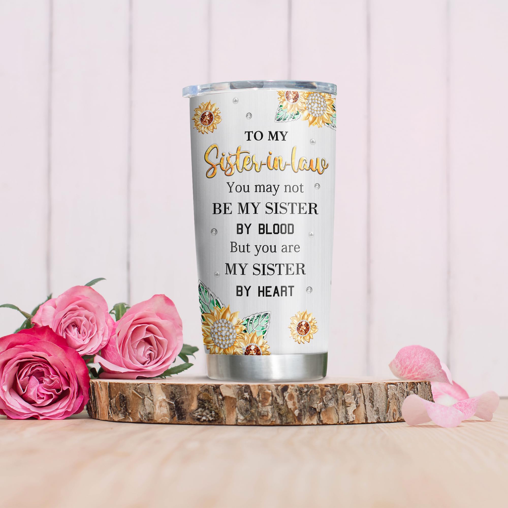 GwaLod Sister in Law Gifts Tumbler 20oz 1pc, Best Birthday Gifts for Sister-in-Law, Funny Sister in Law Birthday Gifts Ideas, Future Sister in Law Wedding Gift, Sister-in-Law Gifts for Women