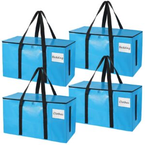 storage bags for clothes, extra large clothing storage bags with reinforced handle, storage containers for organizing bedding, blanket, sheets, pillows, closet and toys