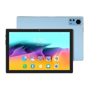 shyekyo 10.1 inch hd tablet, dual sim dual standby 8gb 128gb tablet tab m10 octa core for work (blue)