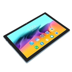 SHYEKYO 10.1 Inch HD Tablet, Dual SIM Dual Standby 8GB 128GB Tablet Tab M10 Octa Core for Work (Blue)