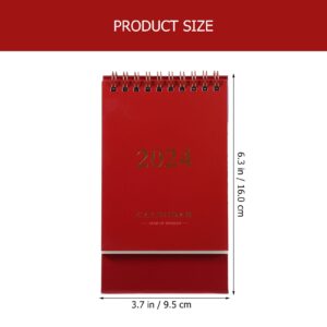 COHEALI Flip Desk Calendars Pocket Notepad 2023 2024 Calendar Small Desk Calendar 2023-2024 Standing Desk Calendar 2023 2024 Desk Calendar Mini Calendar 2024 Table Mat Paper Spiral Office