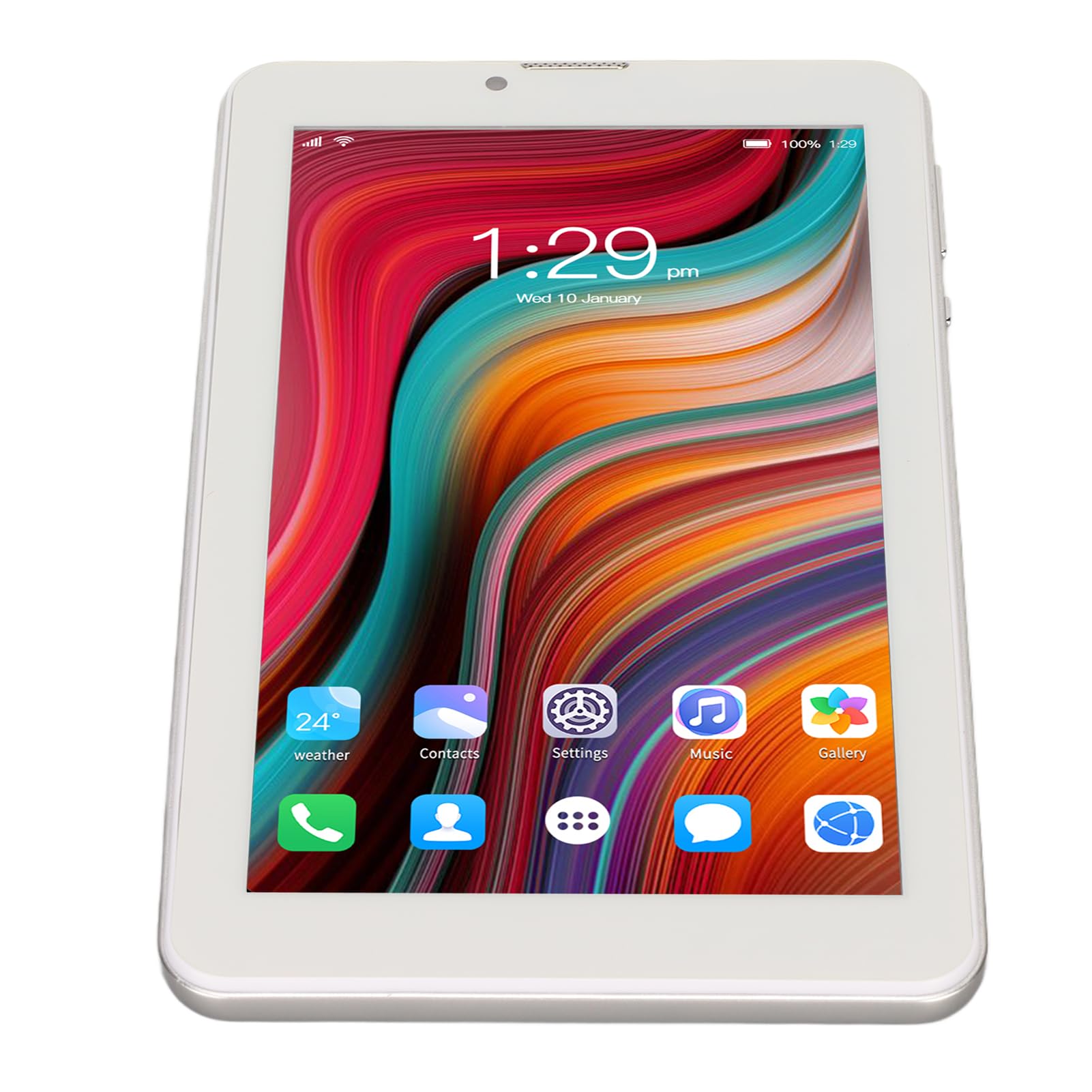Kids Tablet, 7in Tablet White 100‑240V for Android 10 for Study (US Plug)