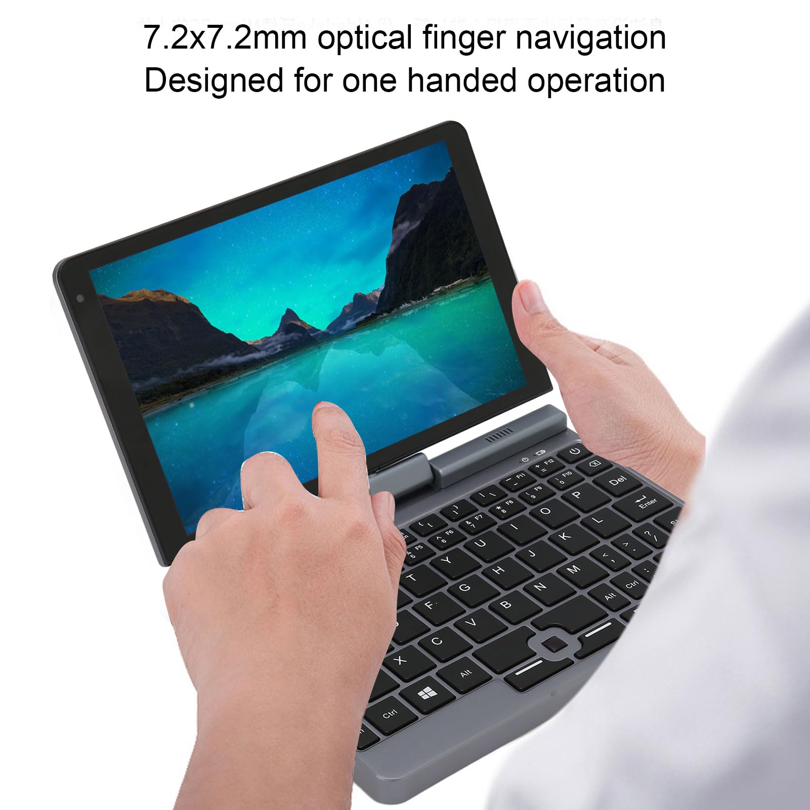 8 Inch Laptop, Micro PC, 1280 x 800 Touch Screen, LPDDR5 12GB RAM, for Intel Alder Lake Mini Laptop with Stylus for Windows 11, Type C, DisplayPort, HDMI, WiFi, Bluetooth
