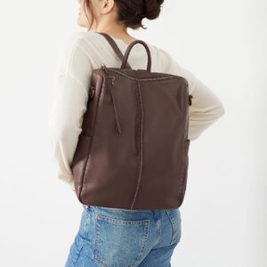 The Sak Los Feliz Backpack in Leather, Detachable Shoulder Strap, Dusty Blue