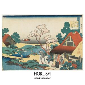 hokusai -2024 calendar 12”x12” - master japanese ukiyo-e artist of the edo period early 1800’s-printed on eco-friendly paper -collectable monthly organizer for home, school and office
