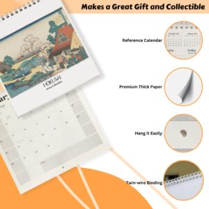 Hokusai -2024 Calendar 12”x12” - Master Japanese Ukiyo-e Artist of the Edo Period Early 1800’S-Printed on Eco-Friendly Paper -Collectable Monthly Organizer for Home, School and Office
