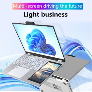 Serounder Laptop 15.6 inch with 7 Touchscreen for Windows 11, 1920x1080 Ultra HD, for Intel Celeron N5105, 16GB RAM, Backlit Keyboard, M.2 SSD, Webcam, HDMI, WiFi, Bluetooth (16GB+128GB