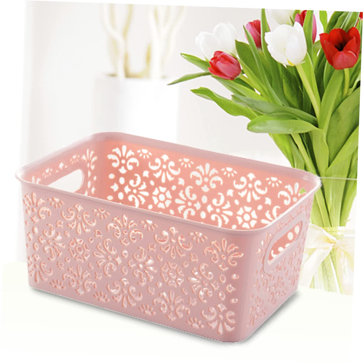 NOLITOY Box Wicker Storage Basket Closet Storage Bins Desktop Storage Basket Laundry Hamper Organization Baskets Drawer Organizer Drawers for Clothes Stackable Drawers Container Hollow