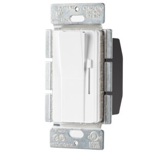 super bright leds rocker switch, 1-way/single pole dimmer switch 150-watt max led compatible on/off light switch, energy saving, ul listed, white