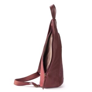 The Sak Geo Sling Backpack in Leather, Single Backpack Strap, Cinnamon