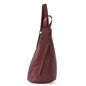 The Sak Geo Sling Backpack in Leather, Single Backpack Strap, Cinnamon