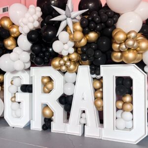 RUBFAC 120pcs Gold Balloons 12 Inches Chrome Metallic Balloons, Metallic Gold Balloons for Graduation Anniversary Wedding Party Supplies Garland Arch Decoration