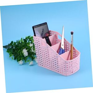 NOLITOY Debris Storage Container 4 Desktop Storage Basket Makerup Organizer Container Rattan Stationery Organizer