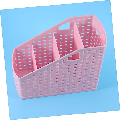 NOLITOY Debris Storage Container 4 Desktop Storage Basket Makerup Organizer Container Rattan Stationery Organizer