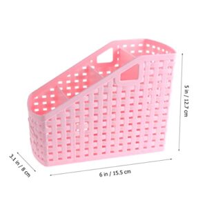 NOLITOY Debris Storage Container 4 Desktop Storage Basket Makerup Organizer Container Rattan Stationery Organizer