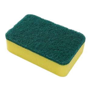 womenqaq 50 piece sponge set cleaning absorbent sponge kitchen supplies dishwashing sponge carpet foam with brush (yellow, one size)