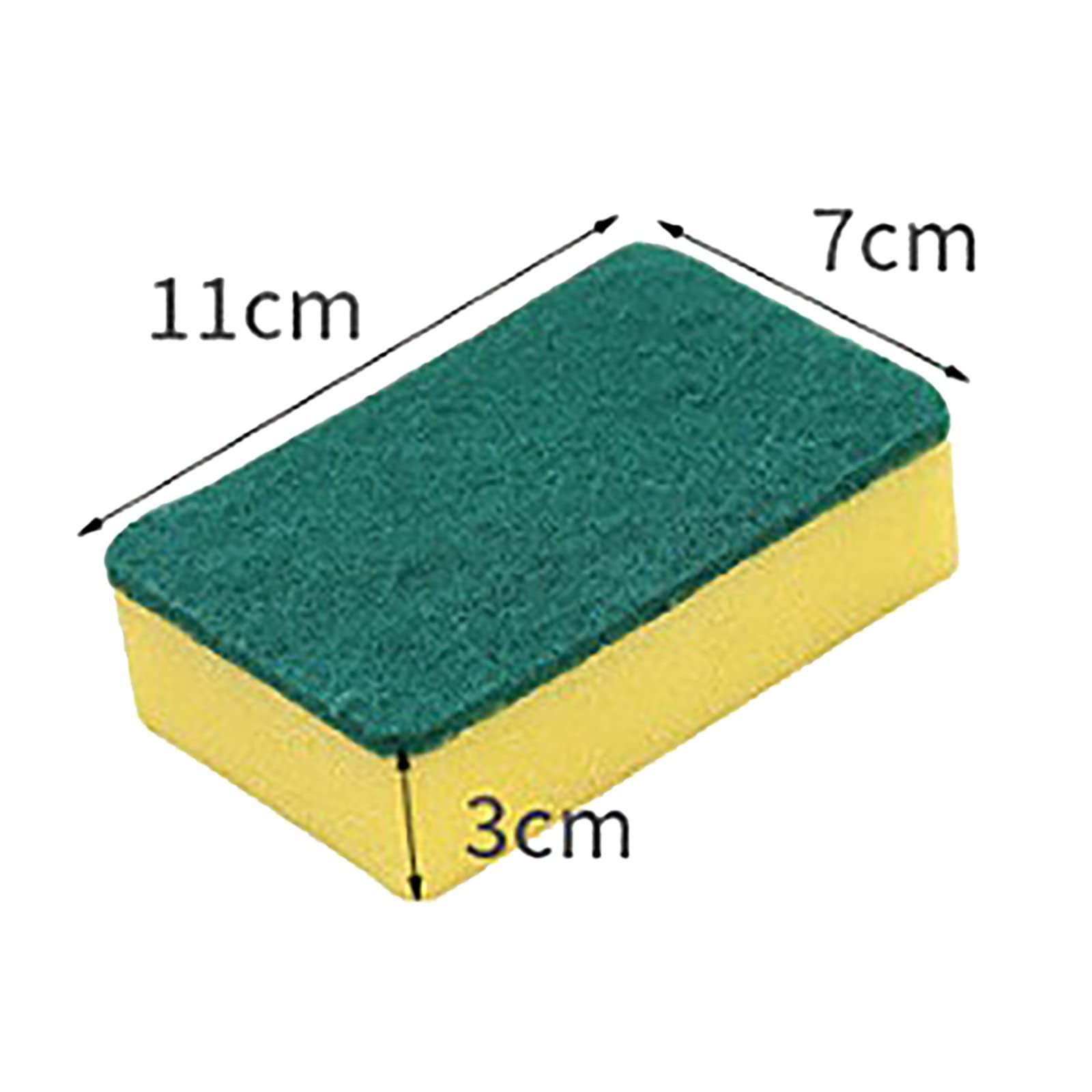 WOMENQAQ 50 Piece Sponge Set Cleaning Absorbent Sponge Kitchen Supplies Dishwashing Sponge Carpet Foam with Brush (Yellow, One Size)