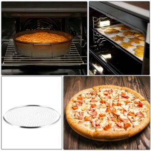 HANABASS Stainless Steel Pizza Pan 16 Inch Pizza Screen Baking Pan Mesh Pizza Pan Pizza Tray with Holes Nonstick Round Crisper Tray Bakeware for Oven Home Restaurant