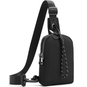 iranjuli phone chest sling bags women travel waterproof shoulder daypacks small cross pack men black sport bags with keychain