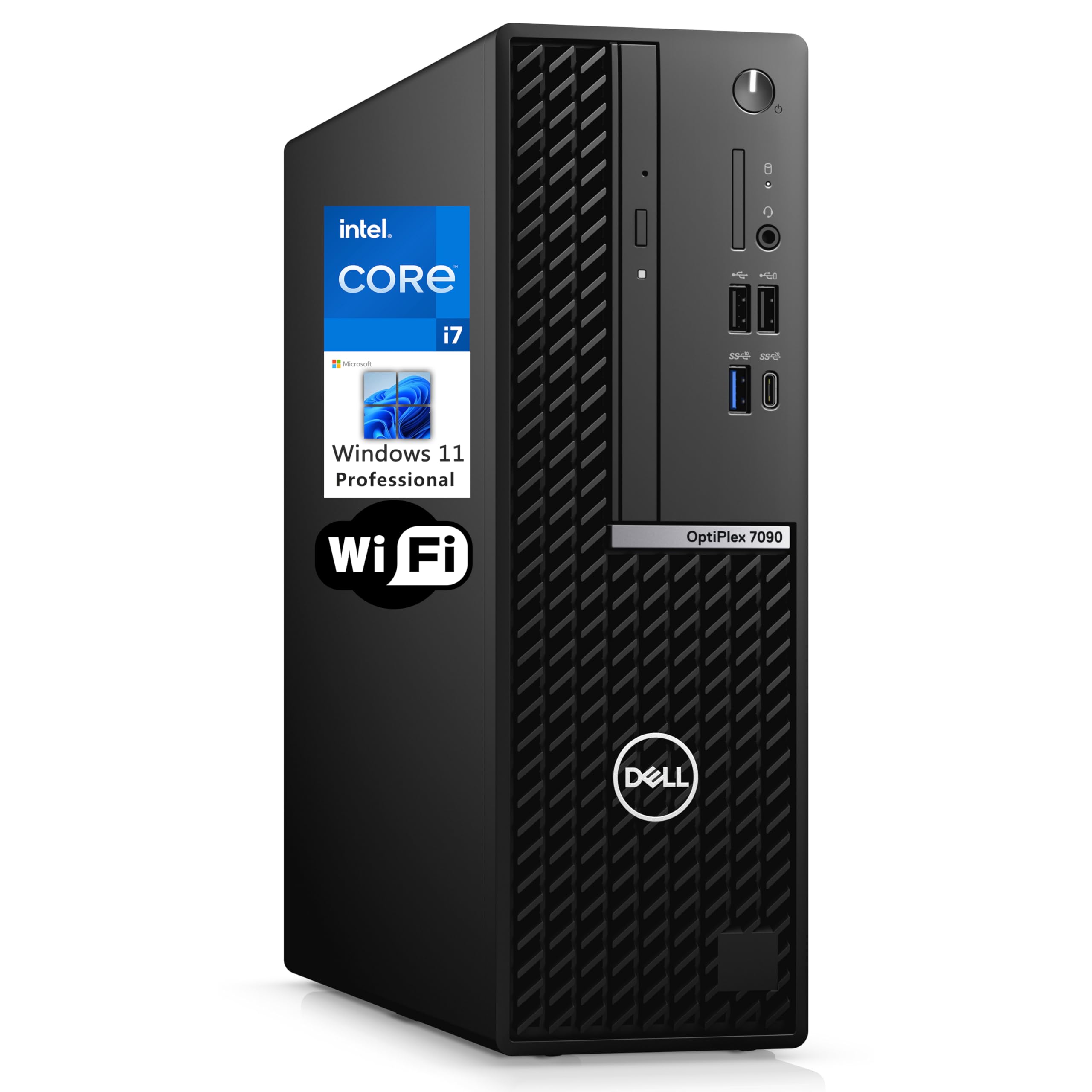 Dell OptiPlex 7000 7090 SFF Small Form Factor Business Desktop Computer, Intel Octa-Core i7-11700 Up to 4.9GHz, 32GB DDR4 RAM, 2TB PCIe SSD, DVDRW, WiFi, Bluetooth, Keyboard & Mouse, Windows 11 Pro