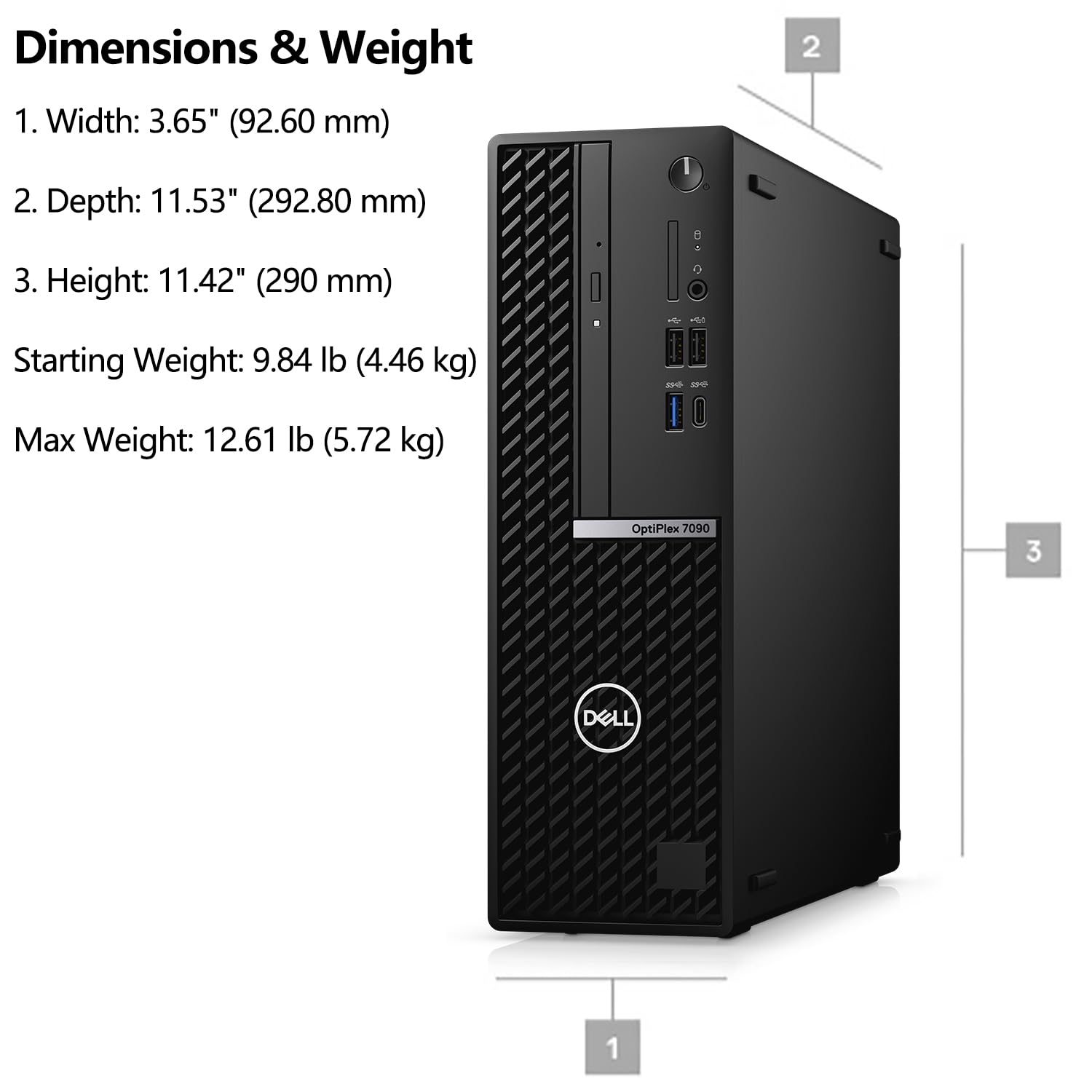 Dell OptiPlex 7000 7090 SFF Small Form Factor Business Desktop Computer, Intel Octa-Core i7-11700 Up to 4.9GHz, 32GB DDR4 RAM, 2TB PCIe SSD, DVDRW, WiFi, Bluetooth, Keyboard & Mouse, Windows 11 Pro