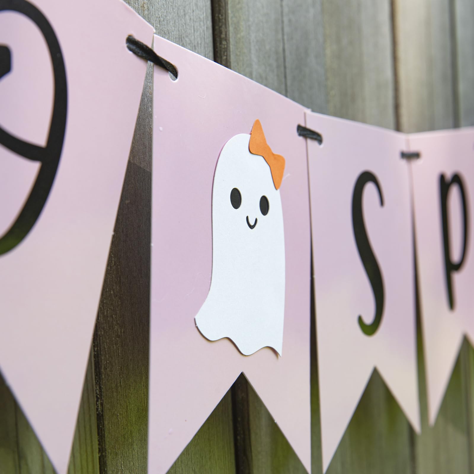 Two Spooky Birthday Garland - Halloween 2nd Birthday Banner, Pink Ghost Decor, Halloween Girl Birthday Banner, Two Spooky Party Supplies, Halloween Party Decorations