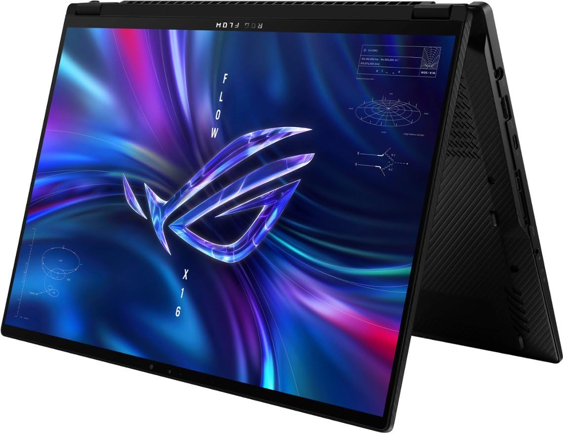 ASUS 2023 ROG Flow X16 Gaming Laptop, 16" WQXGA 165Hz Touchscreen 2-in-1 Design, AMD Ryzen 9 6900HS, NVIDIA GeForce RTX 3060, 64GB DDR5 RAM, 2TB SSD, WiFi 6E, Backlit Keyboard, Windows 11 Home