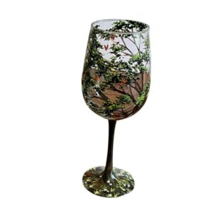 leimezsty four seasons tree wine glass hand-painted art glassware unique glasses drinkware for home office decorative gift cups elegant four seasons tree wine glasses