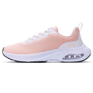 jarlif air running shoes for women athletic tennis sport shoes casual walking gym jogging sneaker pinkwhite 10