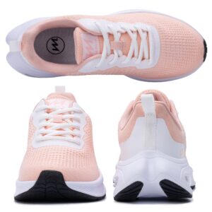 JARLIF Air Running Shoes for Women Athletic Tennis Sport Shoes Casual Walking Gym Jogging Sneaker PinkWhite 10