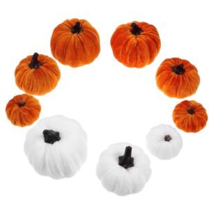 didiseaon 9pcs halloween decorations decorate pumpkin foam props reward supplies flannel venue setting props thanksgiving tabletop decor thanksgiving party decor fake pumpkins prop