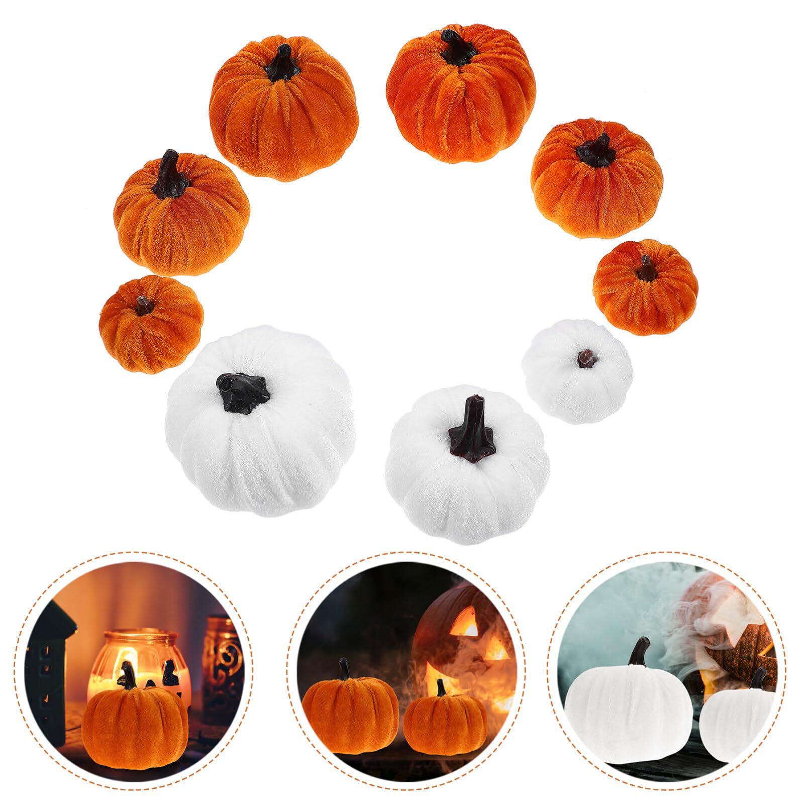 Didiseaon 9pcs Halloween Decorations Decorate Pumpkin Foam Props Reward Supplies Flannel Venue Setting Props Thanksgiving Tabletop Decor Thanksgiving Party Decor Fake Pumpkins Prop