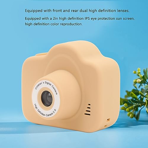 Kids Camera, 40MP 1080P Digital Video Cameras for Kids, Anti Collision Silicone Safe Material, Eye Caring IPS Screen, Funny Photo Modes, Toddler Camera Kids Selfie Camera (Yellow)