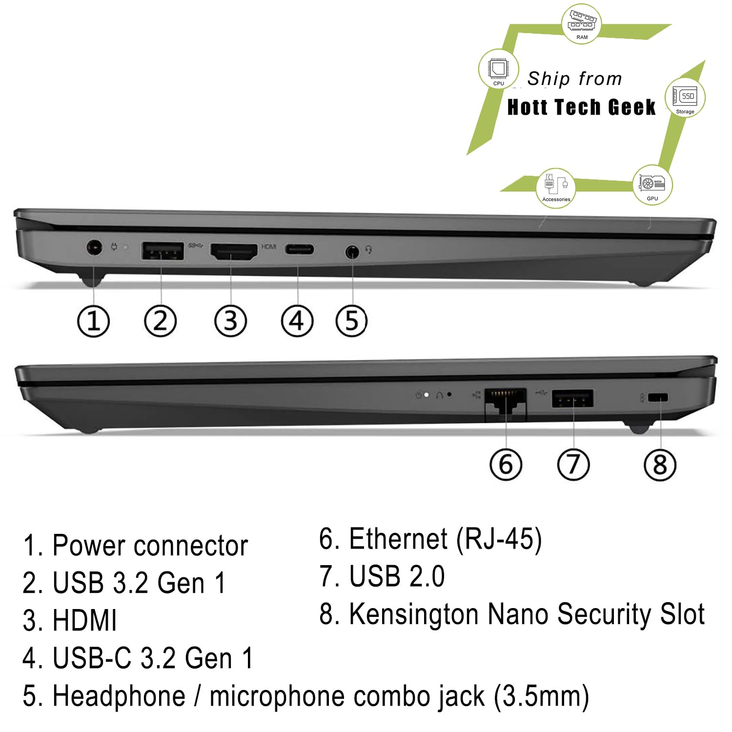 Lenovo 2023 V15 G3 15.6" FHD Business Laptop Computer, 12th Gen Intel 10 Cores i5-1235U (Beat i7-1195G7), 40GB DDR4 RAM, 2TB PCIe SSD, 802.11AC WiFi, Bluetooth 5.1, Windows 11 Pro, BROAG Cable