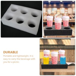 Cabilock 2Pcs Milk Tea Cup Holder Cup Carrier Coffee take Out Carrier Cup Fixing Holders Takeout Coffee Carrier with Handle Beverage Carrier Foam Drink Holder Universal Bottle Pearl Cotton