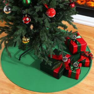 Timgle Christmas Tree Stand Mat 35inch Christmas Tree Mat Heavy Duty Silicone Christmas Tree Floor Protector Waterproof Christmas Tree Stand Pad from Spills and Scratches, Christmas Home Decor (Green)