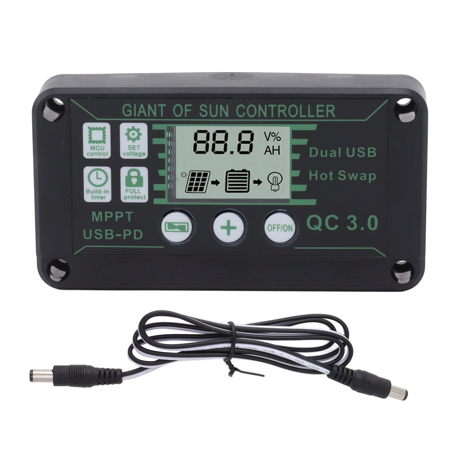 MPPT Tracking Charge Controller, Intelligent Protection Solar Charge Controller for Camping MPPT Solar Charge Controller Solar Panel Charge Controller