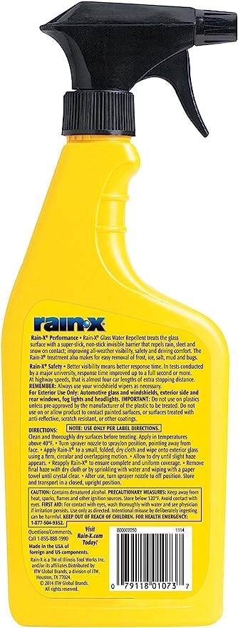 Rain-X 630529 Glass Treatment Trigger, 16 fl oz - Exterior Glass Treatment to Drastically Improve Wet Weather Driving Visibility During All Weather Conditions (Pack of 2)