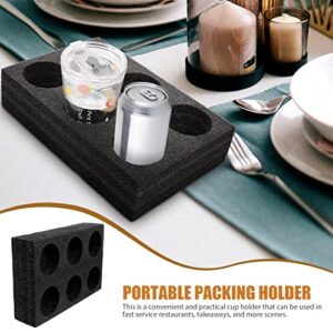 Cabilock Milk Tea Cup Holder Portable Drink Takeout Packing Holders Pearl Wool Drink Tray Cup Foam Holder Coffee Cup Storage Holder Disposable Coffee Trays Pearl Cotton Shelf Tray Drinks