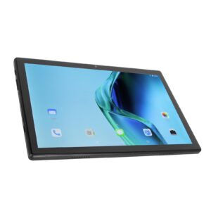 FOLOSAFENAR 10.1in HD Tablet, Dual SIM Dual Standby Octa Core Tablet Aluminum Alloy 4G LTE to Work (Black)