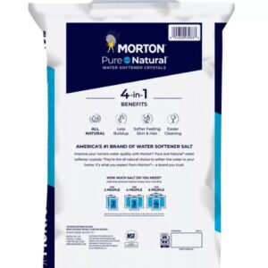 Morton Pure & Natural Water Softening Crystals, 40 lbs, White (Pack-2)