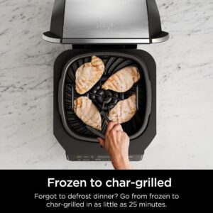 Ninja EG201 Foodi 6-in-1 Indoor Grill and 4-Quart Air Fryer (Renewed)