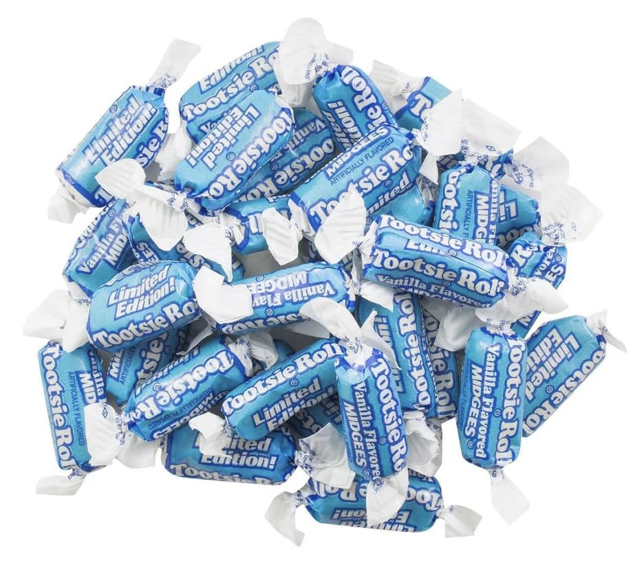 Vanilla Tootsie Rolls Midgees Candy Limited Edition 16 Oz (2 Pack) w/CC's Sweets & Snacks Bag Clip