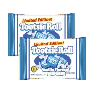 Vanilla Tootsie Rolls Midgees Candy Limited Edition 16 Oz (2 Pack) w/CC's Sweets & Snacks Bag Clip