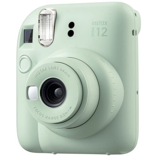 Fujifilm INSTAX Mini 12 Instant Film Camera (Mint Green) Bundle, Includes: INSTAX Mini Film (20 Exposures), INSTAX Mini 12 Case and More (5 Items)