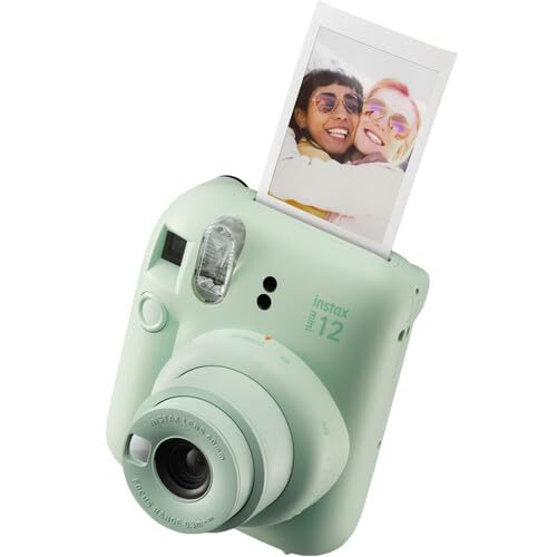 Fujifilm INSTAX Mini 12 Instant Film Camera (Mint Green) Bundle, Includes: INSTAX Mini Film (20 Exposures), INSTAX Mini 12 Case and More (5 Items)